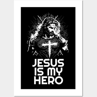 Jesus Is my Hero, Jesus Hero Posters and Art